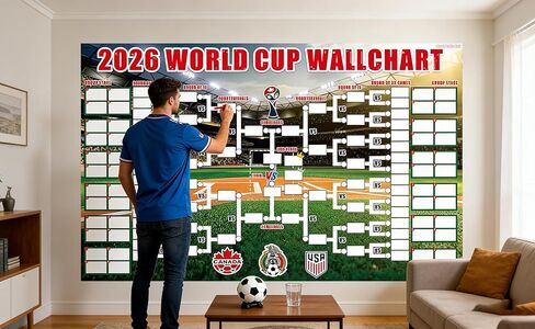 World Cup 2026 Finals Large Background Banner and Display of the 48 Teams in the Final Stage,71x43 In Football Game Wall Mural Decoration.Football gift. in Saudi Arabia