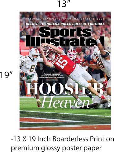 Indiana Hoosiers 2026 CFP National Champions Poster, 13 x 19 Inch in Saudi Arabia
