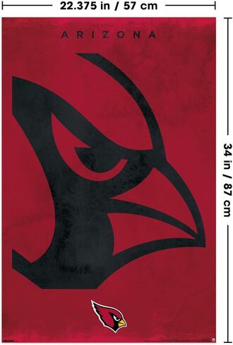 NFL Arizona Cardinals - Logo 25 Wall Poster, 34L" x 22.4W", Unframed Version in Saudi Arabia