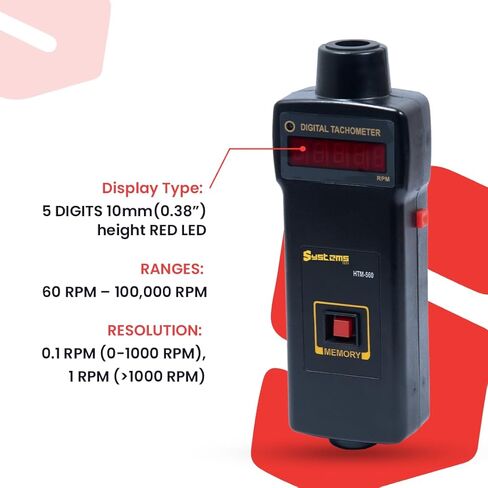 يوفر مقياس سرعة الدوران الرقمي غير التلامسي HTM-560 دورة في الدقيقة دقيقة وسهلة الاستخدام، واستدعاء الذاكرة، ومقياس سرعة الدوران بالليزر، ومؤشر انخفاض البطارية، وهو مقياس سرعة الدوران غير التلامسي. in Kuwait
