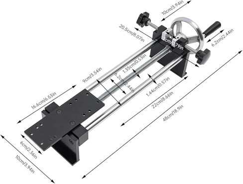 Black,Force Gauge Stand, 1000N/100kg Horizontal Spiral Type Manual Test Stand Manual Tension Push Pull Test Stand w/Adjustable Clamp in Kuwait