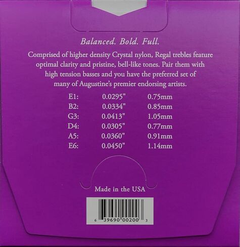 Regal Blue Premium Crystal Nylon Classical Guitar Strings (3-pack) in Kuwait