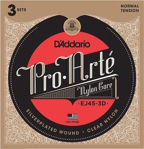 D'Addario EJ453D 3-Pack Pro-Arte Classical Guitar Strings: Clear/Si in Saudi Arabia