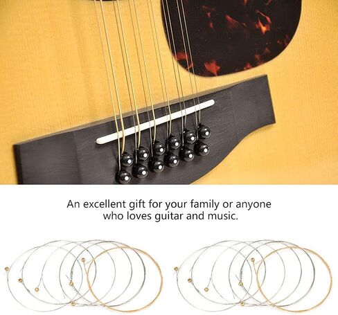 Guitar Strings, 12 Pcs Guitar Strings Replacement 12 String Acoustic Strings, Classical Guitar Strings Steel String, Classical Guitar String Steel in Saudi Arabia
