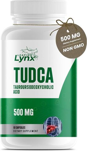 TUDCA 500mg – Tauroursodeoxycholic Acid Supplement – 60 Capsules – TUDCA Liver Support Supplement – Bile Acid Digestive Support – Non-GMO, ISO-Certified in Kuwait