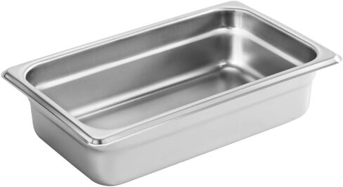 مقلاة طاولة بخار من الفولاذ المقاوم للصدأ مقاس 1/4 من New Star Foodservice، 10.5 × 6.4 × 2.5 بوصة، 18/8 من الفولاذ المقاوم للصدأ، مقياس 24، معتمدة من NSF (مجموعة من 6) in Saudi Arabia