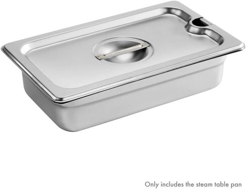 مقلاة طاولة بخار من الفولاذ المقاوم للصدأ مقاس 1/4 من New Star Foodservice، 10.5 × 6.4 × 2.5 بوصة، 18/8 من الفولاذ المقاوم للصدأ، مقياس 24، معتمدة من NSF (مجموعة من 6) in Saudi Arabia