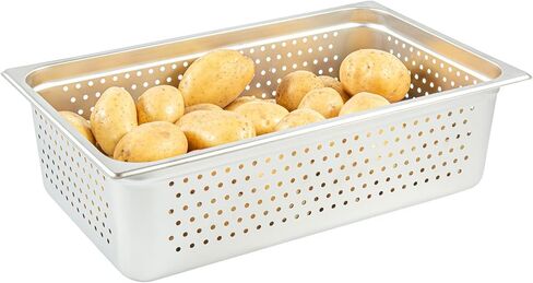 Restaurantware Steam Table Pan 1 Pack of Full Size Stainless Steel Perforated Hotel Pan Anti-Jam 6 Inch Deep Silver Commercial Kitchen Pan 24 Gauge in Saudi Arabia