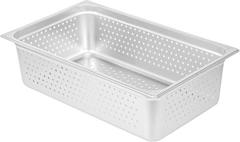 Restaurantware Steam Table Pan 1 Pack of Full Size Stainless Steel Perforated Hotel Pan Anti-Jam 6 Inch Deep Silver Commercial Kitchen Pan 24 Gauge in Saudi Arabia