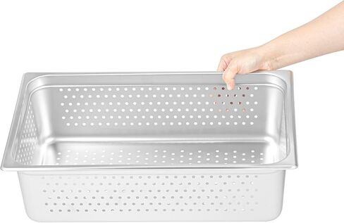 Restaurantware Steam Table Pan 1 Pack of Full Size Stainless Steel Perforated Hotel Pan Anti-Jam 6 Inch Deep Silver Commercial Kitchen Pan 24 Gauge in Saudi Arabia