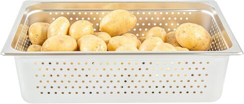 Restaurantware Steam Table Pan 1 Pack of Full Size Stainless Steel Perforated Hotel Pan Anti-Jam 6 Inch Deep Silver Commercial Kitchen Pan 24 Gauge in Saudi Arabia