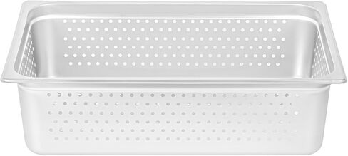 Restaurantware Steam Table Pan 1 Pack of Full Size Stainless Steel Perforated Hotel Pan Anti-Jam 6 Inch Deep Silver Commercial Kitchen Pan 24 Gauge in Saudi Arabia
