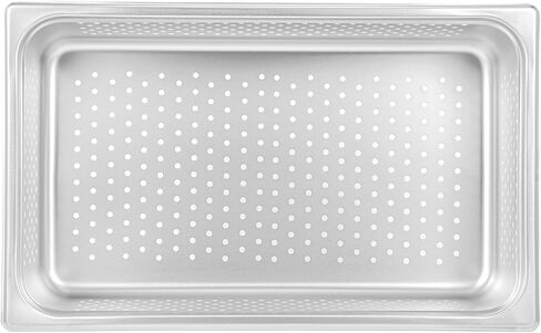 Restaurantware Steam Table Pan 1 Pack of Full Size Stainless Steel Perforated Hotel Pan Anti-Jam 6 Inch Deep Silver Commercial Kitchen Pan 24 Gauge in Saudi Arabia