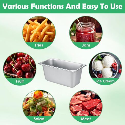 6 Pack Stainless Steel Hotel Pans 1/3 Size x 6" Deep Steam Table Pan 1/3 Stainless Steel Food Pan 6 Inch Deep Stainless Steel Commercial Food Pans for Hotel, Restaurant, Buffet, Home in Kuwait