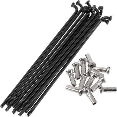 Bicycle Spokes 14G 295mm Length Bike Wheel Spokes 304 Stainless Steel Black 1 Set in Kuwait