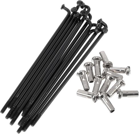 Bicycle Spokes 14G 295mm Length Bike Wheel Spokes 304 Stainless Steel Black 1 Set in Kuwait