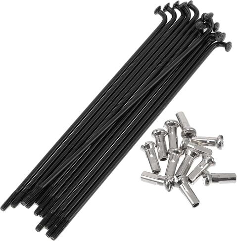 Bicycle Spokes 14G 295mm Length Bike Wheel Spokes 304 Stainless Steel Black 1 Set in Kuwait
