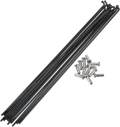 Bicycle Spokes 14G 295mm Length Bike Wheel Spokes 304 Stainless Steel Black 1 Set in Kuwait