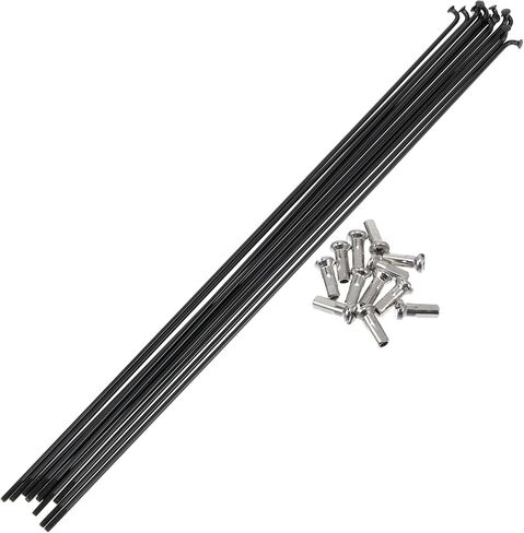 Bicycle Spokes 14G 295mm Length Bike Wheel Spokes 304 Stainless Steel Black 1 Set in Kuwait
