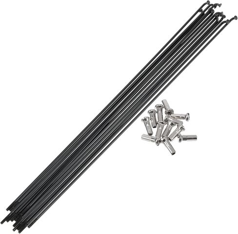 Bicycle Spokes 14G 295mm Length Bike Wheel Spokes 304 Stainless Steel Black 1 Set in Kuwait