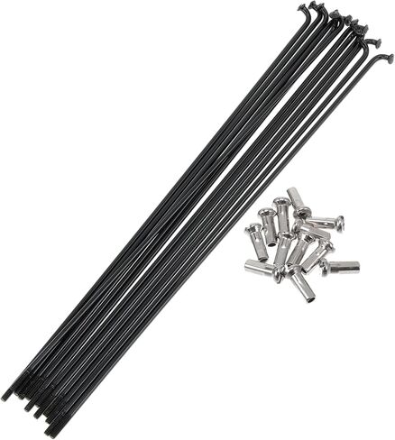 Bicycle Spokes 14G 295mm Length Bike Wheel Spokes 304 Stainless Steel Black 1 Set in Kuwait