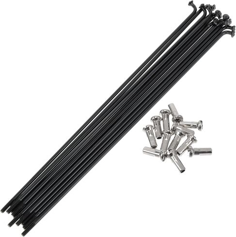 Bicycle Spokes 14G 295mm Length Bike Wheel Spokes 304 Stainless Steel Black 1 Set in Kuwait