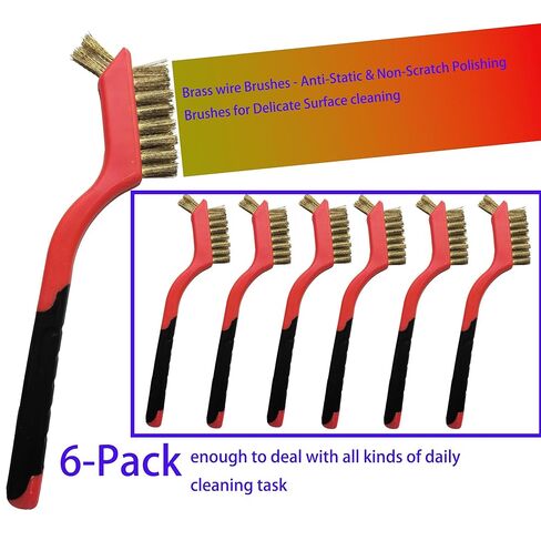 مجموعة 6 قطع من فرش تنظيف الأسلاك النحاسية، فرش تلميع مضادة للكهرباء الساكنة وغير قابلة للخدش للأسطح الحساسة in Kuwait