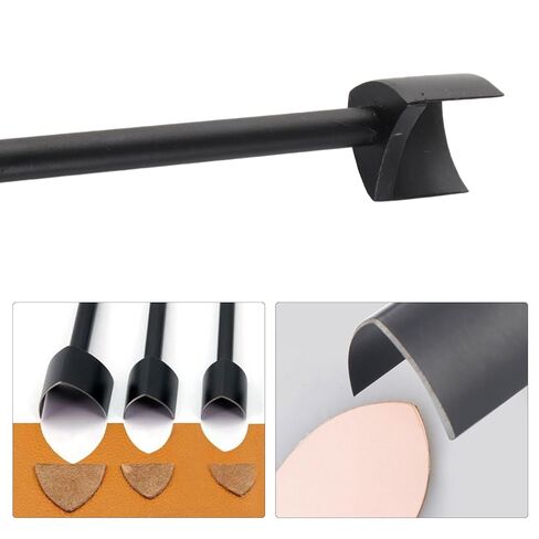 V Shape Cutter Punch, Tool Steel Leather Half Round Cutter Punch Strap for Crafting Strap Belt DIY Craft Handwork Project Leather Tools (25mm) in Kuwait