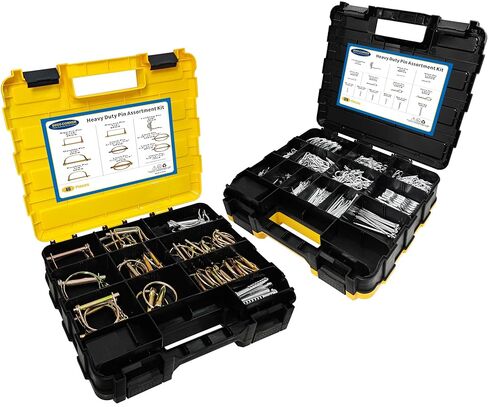 420 PCS Heavy Duty Pin Assortment Kit, Hitch Pins R Clip PIns/ Hair Pins/ Lynch Pins/ PTO Pins/ Cotter Pins/ Clevis Pins for Trucks Trailers Tractors Mowers 3 Point Accessories, Farm, Lawn and Garden in Kuwait