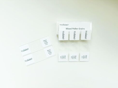 Mixed Pollen Grains Microscope Slides, 5 Pack Pollen Slides to Learn About Grains Plant Reproduction, Pollen Structure in Kuwait