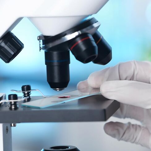 مجموعة شرائح وأغطية المجهر 50 قطعة شرائح زجاجية فارغة مُنظفة مسبقًا للمجاهر 100 قطعة أغطية مربعة للتجارب والتحليلات in Kuwait