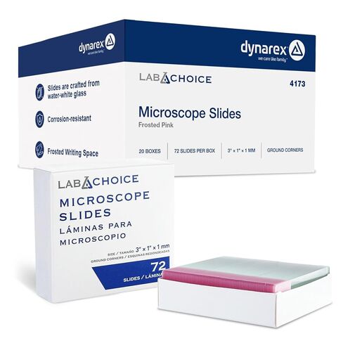 شرائح المجهر LabChoice - هيكل زجاجي أخضر فائق الجودة - أرضية زاوية، 3 بوصة × 1 بوصة (25 مم × 75 مم × 1 مم)، وردي بلوري - 72 قطعة في كل صندوق، 20 صندوقًا، 1440 شريحة إجمالية in Saudi Arabia