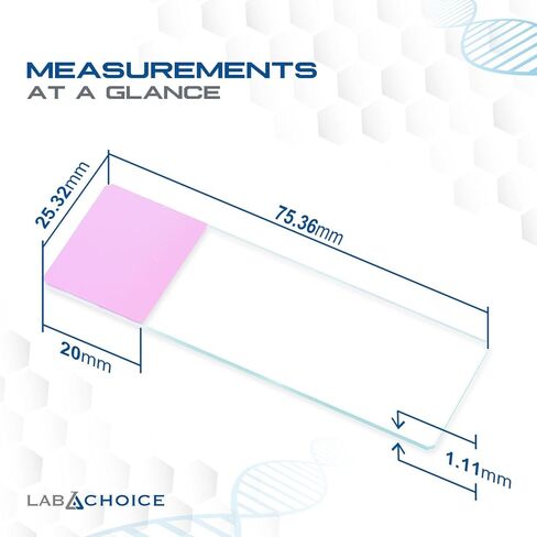 شرائح المجهر LabChoice - هيكل زجاجي أخضر فائق الجودة - أرضية زاوية، 3 بوصة × 1 بوصة (25 مم × 75 مم × 1 مم)، وردي بلوري - 72 قطعة في كل صندوق، 20 صندوقًا، 1440 شريحة إجمالية in Saudi Arabia