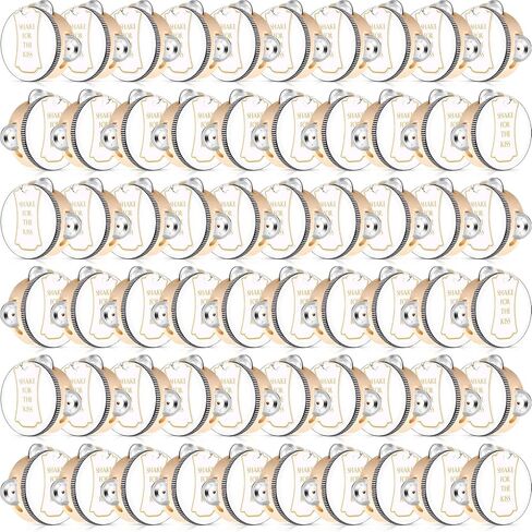 120 Set 4 Inch Wedding Tambourines Bulk for Adults Wooden Hand Held Drum with Metal Jingles, Gift Tags, White Tambourine Gift Musical Instrument for Church Wedding Party Favor in Saudi Arabia