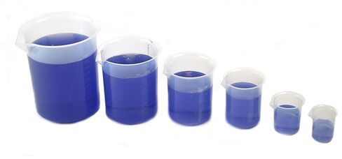 EISCO 6 pc Plastic Beaker Set - Premium Polypropylene - Includes 50, 100, 250, 500, 1000, 2000ml in Saudi Arabia