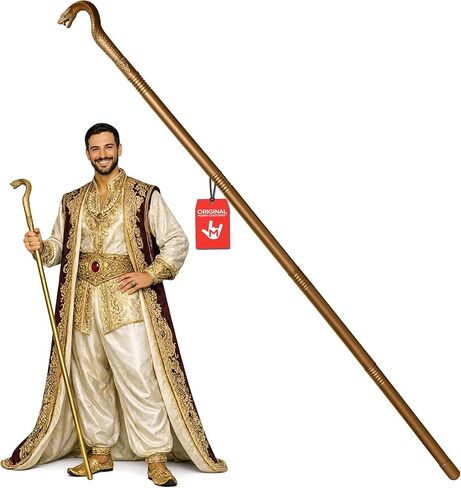 Nicky Bigs Novelties Gold 49 بوصة طول أفعى الموظفين - Cobra Pharaoh Scepter Wizard Stick - Assplay Cosplay Assume in Kuwait