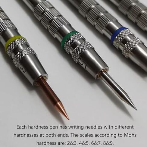 Mohs Hardness Test Kit (4 Pieces), Industrial-Grade Mohs Hardness Tester, 2-9 Level Scratch Test kit, for Minerals, Concrete, and Other Materials in Saudi Arabia
