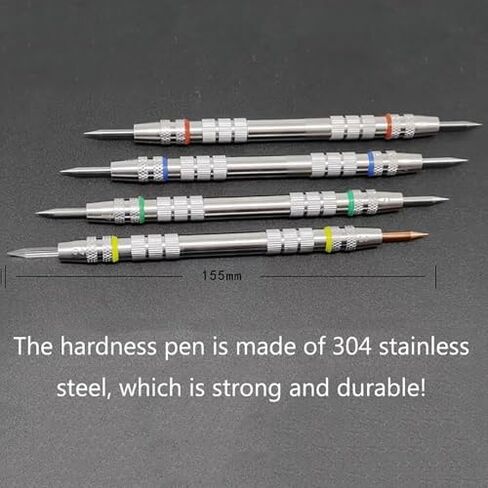 Mohs Hardness Test Kit (4 Pieces), Industrial-Grade Mohs Hardness Tester, 2-9 Level Scratch Test kit, for Minerals, Concrete, and Other Materials in Saudi Arabia