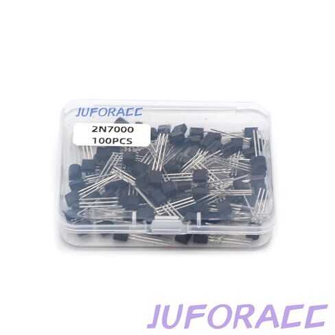 2N7000 ترانزستور موسفيت TO-92 ترانزستور تأثير فيلد على قناة N 200 مللي أمبير 60 فولت (عبوة من 100 قطعة) in Kuwait