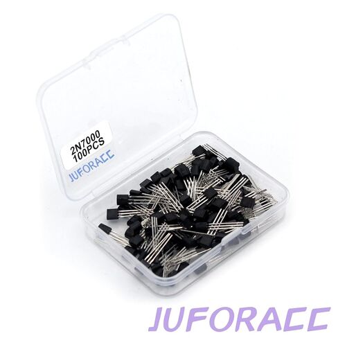 2N7000 ترانزستور موسفيت TO-92 ترانزستور تأثير فيلد على قناة N 200 مللي أمبير 60 فولت (عبوة من 100 قطعة) in Kuwait