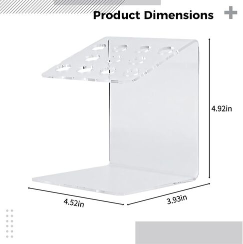 Clear Acrylic Composite Syringe Organizer, Sturdy 11-Hole Resin Holder, Space-Efficient Rack For Syringe Storage in Saudi Arabia