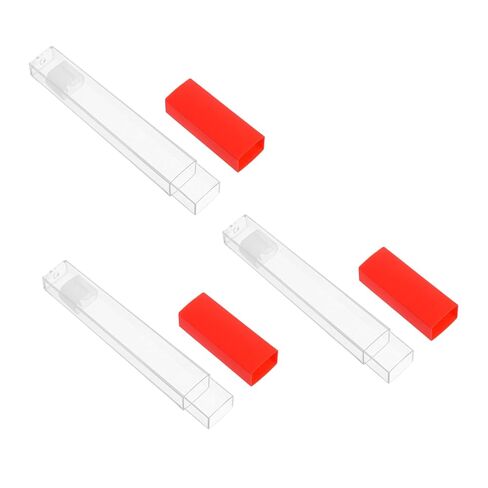 3pcs Clear Plastic Storage Tubes for Thermometers Portable Protective Holder with Transparent Design for Easy Access Sturdy Construction and Multipurpose Use in Home or Clinic in Saudi Arabia