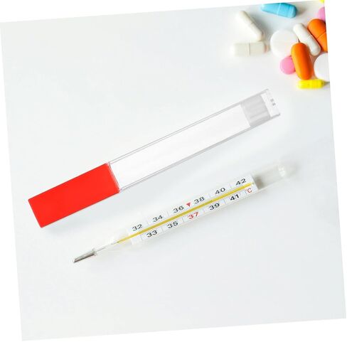 3pcs Clear Plastic Storage Tubes for Thermometers Portable Protective Holder with Transparent Design for Easy Access Sturdy Construction and Multipurpose Use in Home or Clinic in Saudi Arabia