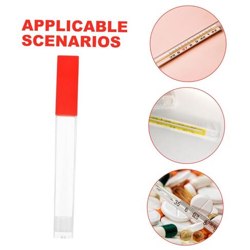 2pcs Thermometer Sleeves for Home Use Plastic Protective Cover for Thermometers Needle Tools Storage Box in Saudi Arabia