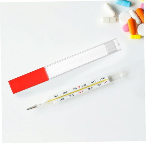 2pcs Thermometer Tube Storage Case Holder Plastic Tube for Temperature Thermometer and Portable in Saudi Arabia
