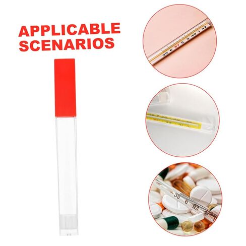 2pcs Thermometer Tube Storage Case Holder Plastic Tube for Temperature Thermometer and Portable in Saudi Arabia