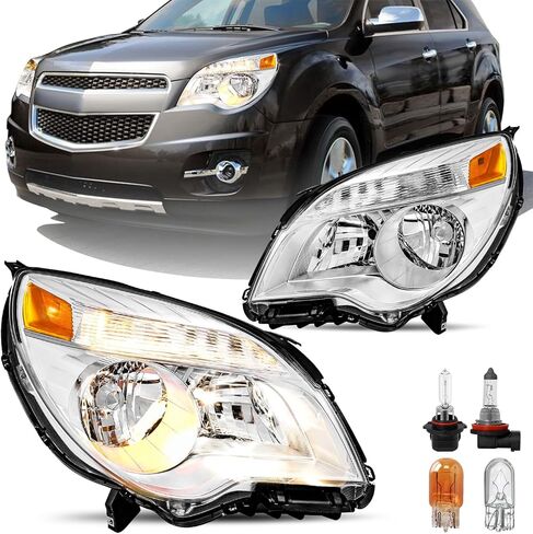 JSBOYAT Headlights Assembly Bulbs Included Compatible with 2010-2015 Chevy Chevrolet Equinox LS/LT Model Halogen Type Passenger & Driver Side in Saudi Arabia