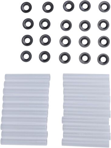 Garage 20 Sets Quiet Roller Sleeves 11mm ID 80mm Length Roller Shaft Nuts Bearing with for Hinges Shaft Gaskets, Cars RV Garage Doors in Saudi Arabia