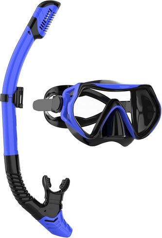 معدات الغطس للبالغين ، قناع Snorkel Jring مع 6 درجة من الزجاج المقسى المضاد للضباب Scuba Scuba Dry Top Snorkel للسباحة ، قناع الغوص Scuba للرجال نساء in Kuwait