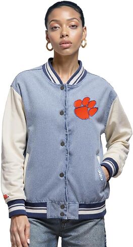 Pro Standard NCAA womens Womens College Varsity Blues Denim Denim Jacket in Saudi Arabia